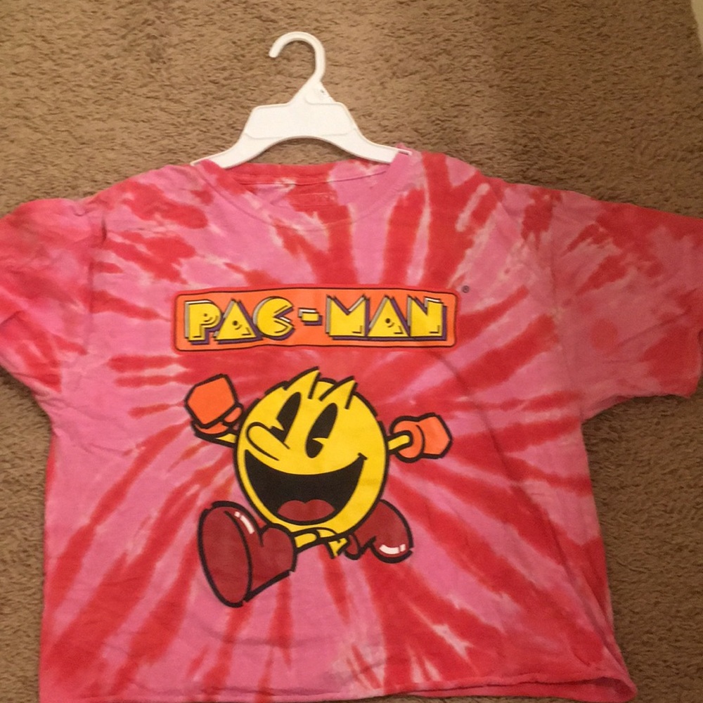 ❤️Tie-Dye Pac-Man Crop Top